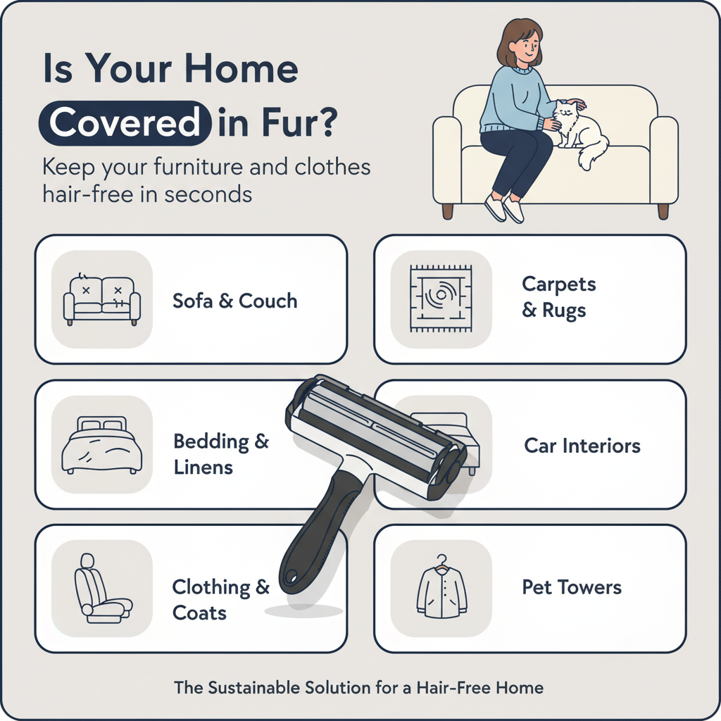 Reusable pet hair remover